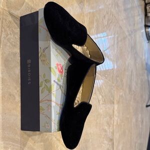 Birdies Elegant Black Velvet Flats